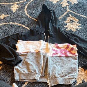 United Colors Of Benetton Black and Gray Hoodie‎